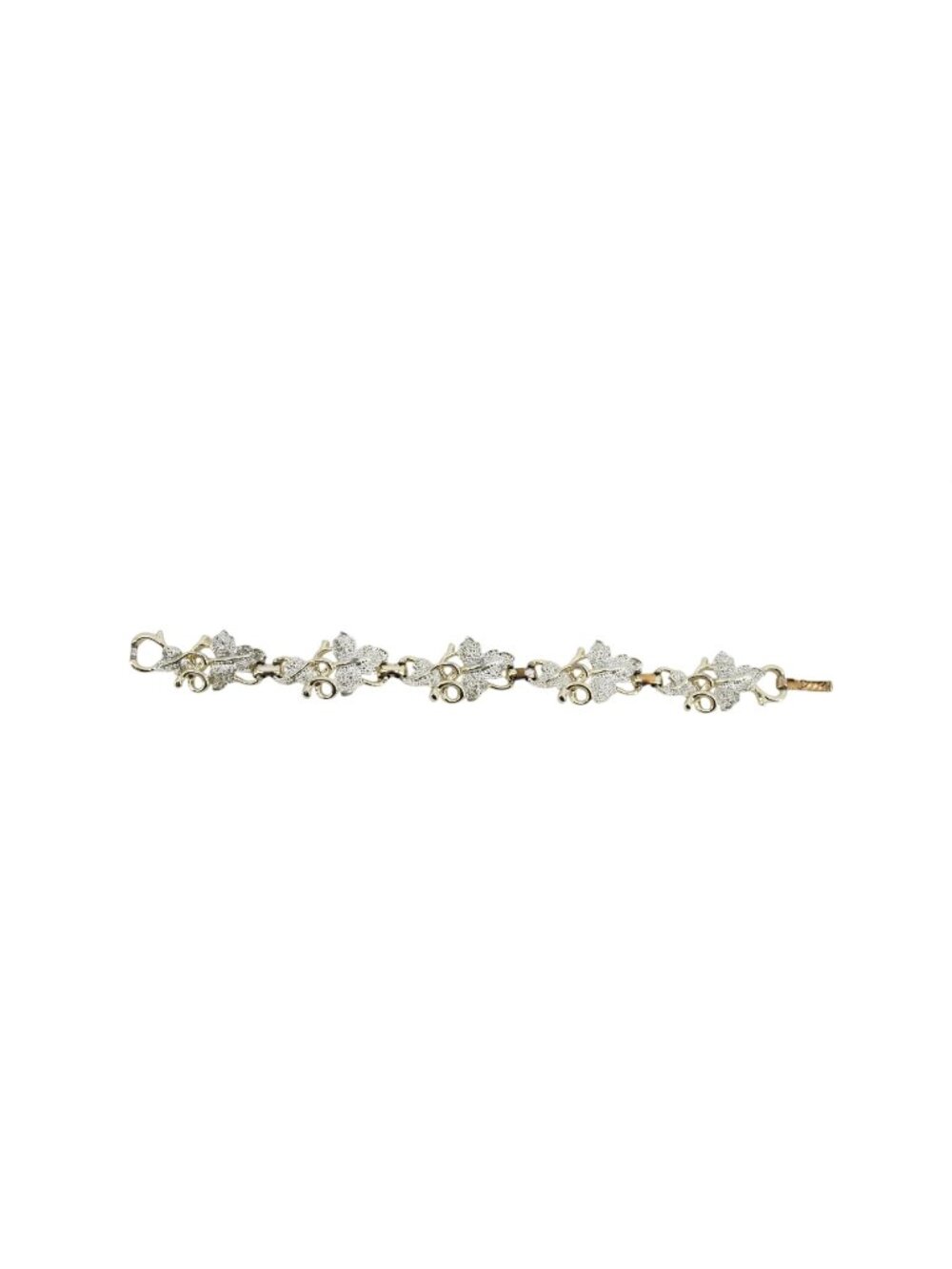Sarah Coventry Ivy Leaf Bracelet Silver Gold Tone Vintage Silvertone Goldtone 94